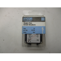ANCOR  Marine Grade Circuit Breaker Single Pole Red Toggle 25 Amp, AC/250, DC/65