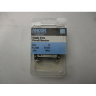 ANCOR  Marine Grade Circuit Breaker Single Pole White 20 Amp, AC/250, DC/65