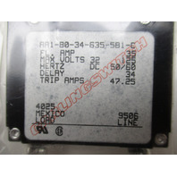 ANCOR Marine Grade Circuit Breaker Single Pole White Toggle 35 Amp AC/250 DC/65