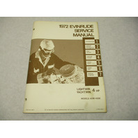 4812 OMC 1972 Evinrude Outboard Service Repair Manual 4 HP Lightwin Yachtwin