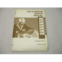 4813 OMC 1972 Evinrude Outboard Service Manual 6 HP Fisherman 6202 6203