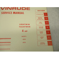 4682 OMC Evinrude Outboard Service Repair Manual 4 HP Lightwin Yachtwin 1970