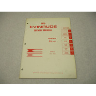 1970 Evinrude Outboard Service Repair Manual 9.5 HP Sportwin 9022 9023