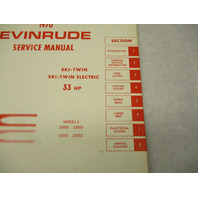 4687 OMC Evinrude Outboard Service Repair Manual 33 HP Ski-Twin/Electric 1970