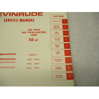 4688 OMC 1970 Evinrude Outboard Service Manual 40 HP Big Twin/Electric Lark