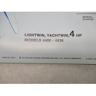 5012 OMC 1974 Evinrude Outboard Service Manual 4 HP Lightwin Yachtwin 4406 4436