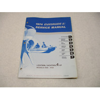 5012 OMC 1974 Evinrude Outboard Service Manual 4 HP Lightwin Yachtwin 4406 4436