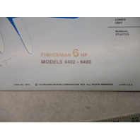 5013 OMC 1974 Evinrude Outboard Service Repair Manual 6 HP Fisherman  6402 6403