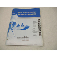 5016 OMC 1974 Evinrude Outboard Service Manual 25 HP Sportster 25402 25452 25452