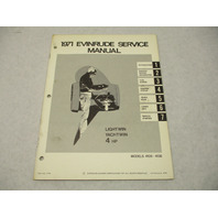 1971 OMC Evinrude Outboard Service Manual 4 HP Lightwin Yachtwin 4106 4136