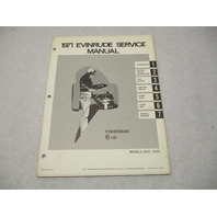 4746 OMC 1971 Evinrude Outboard Service Repair Manual 6 HP Fisherman 6102 6103