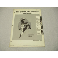 4749 OMC 1971 Evinrude Outboard Service Repair Manual 25 HP Sportster 25102 25103