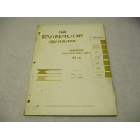 4485 OMC 1968 Evinrude Outboard Service Repair Manual 65 HP Sportfour
