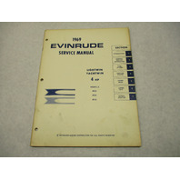 4590 OMC 1969 Evinrude Outboard Service Repair Manual 4 HP Lightwin Yachtwin