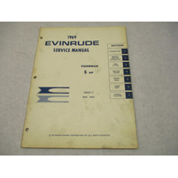4591 OMC 1969 Evinrude Outboard Service Repair Manual 6 HP Fisherman 6902 6903