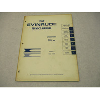 4592 OMC 1969 Evinrude Outboard Service Repair Manual 9.5 HP Sportwin 9922 9923