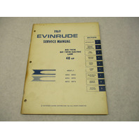 4596 OMC 1969 Evinrude Outboard Service Manual 40 HP Big Twin / Electric / Lark
