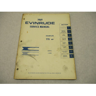 4599 OMC 1969 Evinrude Outboard Service Repair Manual 115 HP Starflite 115983
