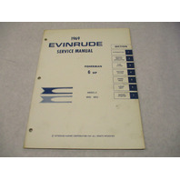 4591 OMC 1969 Evinrude Outboard Service Repair Manual 6 HP Fisherman Models
