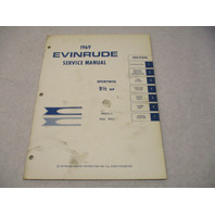 4592 OMC 1969 Evinrude Outboard Service Repair Manual 9-1/2 HP Sportwin 9922 9923