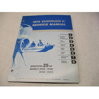 5016 OMC 1974 Evinrude Outboard Service Repair Manual 25 HP Sportster Models