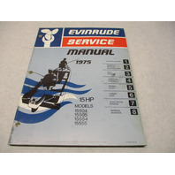 5091 OMC 1975 Evinrude Outboard Service Manual 15 HP 15504 15505 15554 15555