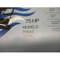 5096 OMC 1975 Evinrude Outboard Service Repair Manual 75 HP 75542 75543