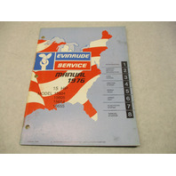 5189 OMC 1976 Evinrude Outboard Service Manual 15 HP 15604 15605 15654 15655