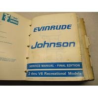 1985 OMC Evinrude Johnson Recreational Outboard Service Repair Manual 2 Thru V-6 GBP006230