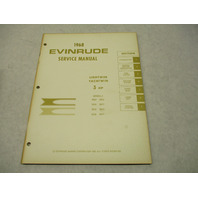 4477 OMC 1968 Evinrude Outboard Service Repair Manual 3 HP Lightwin Yachtwin Models