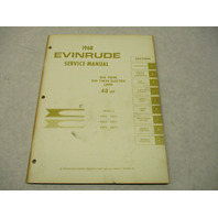 4483 OMC 1968 Evinrude Outboard Service Manual 40 HP Big Twin Electric Lark