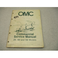 507449 OMC Johnson Evinrude Commercial Outboard Service Manual 25/40/55 1984