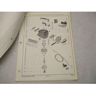 1965 Mercury Marine Merc 110 Outboard Engine Parts List Manual S/N 1470349 & Up