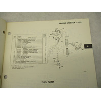 281371 OMC 1979 Evinrude 6 HP Outboard Parts Catalog Prelim Ed Model 6904 6905