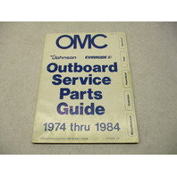 507539 1985 OMC Evinrude Johnson Outboard Parts Service Guide 1974-1984