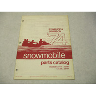 263529 OMC 1974 Evinrude Johnson 35 45 HP Snowmobile Parts Catalog E254RC J264RC