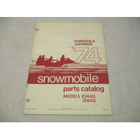 263542 OMC 1974 Evinrude Johnson 30 HP Snowmobile Parts Catalog E244Q J244Q
