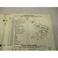 1976 Evinrude Johnson 35 40 50 HP Snowmobile Parts Catalog E136A-A J146S E166AAB