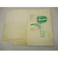 H71552 1952 Kiekhaefer Mercury Cruiser KH-7 Outboard Operators Manual