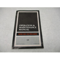90-17991890 1988 Mercury Outboard Operation & Maintenance Manual 15 HP