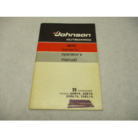 386838 OMC Johnson Outboard Owner's Operation Manual 1975 25 HP  25E75 25RL75