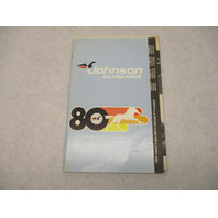 390228 Johnson Outboard Owner's Operation Manual 1980 V-4  Models 85 100 115 140 GBP006394