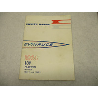 1964 205335 Evinrude Owner's Operating Manual & Catalog Fastwin 18 18402 18403