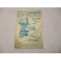 203667 Evinrude Electric 25 Big Twin Starting Installation & Instructions Manual