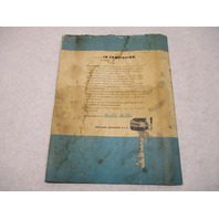 MMS-40M3 1950 Martin 40 Outboard Owner Operation Manual & Partls List Series B3