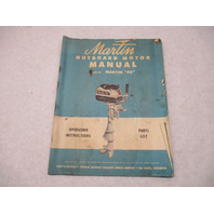 MMS-40M3 1950 Martin 40 Outboard Owner Operation Manual & Partls List Series B3