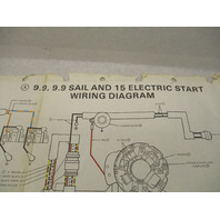 OMC Evinrude Johnson Wiring Diagram Electric Start 9.9 Sail 9.9-50 HP Outboards