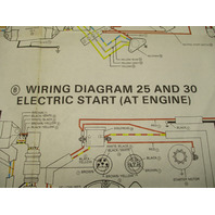 OMC Evinrude Johnson Wiring Diagram Electric Start 9.9 Sail 9.9-50 HP Outboards