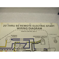 OMC Evinrude Johnson Wiring Diagram Remote Electric Start 20-50 HP Outboards