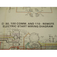 OMC Evinrude Johnson Wiring Diagram Remote Electric Start 90-110COMM 150-175 HP